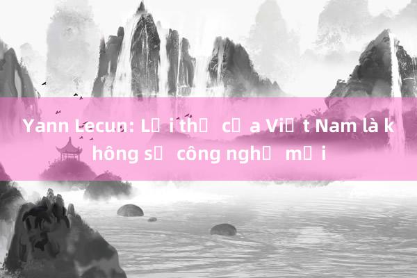 Yann Lecun: Lợi thế của Việt Nam là không sợ công nghệ mới