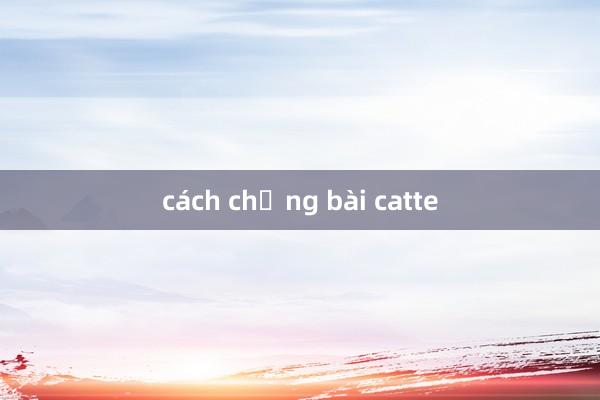 cách chưng bài catte