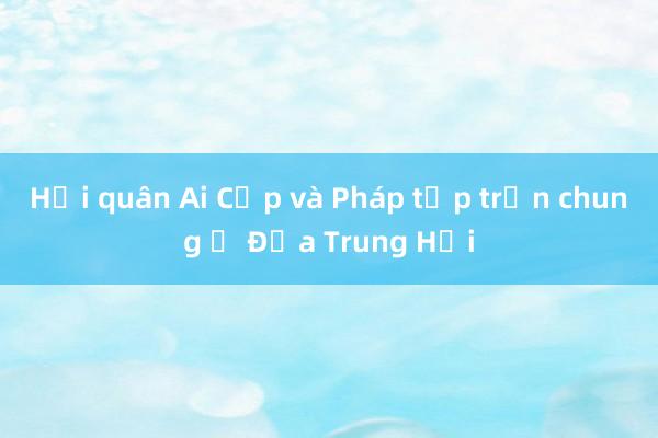 Hải quân Ai Cập và Pháp tập trận chung ở Địa Trung Hải